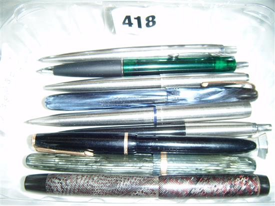 Collection of mostly Parker & Waterman pens